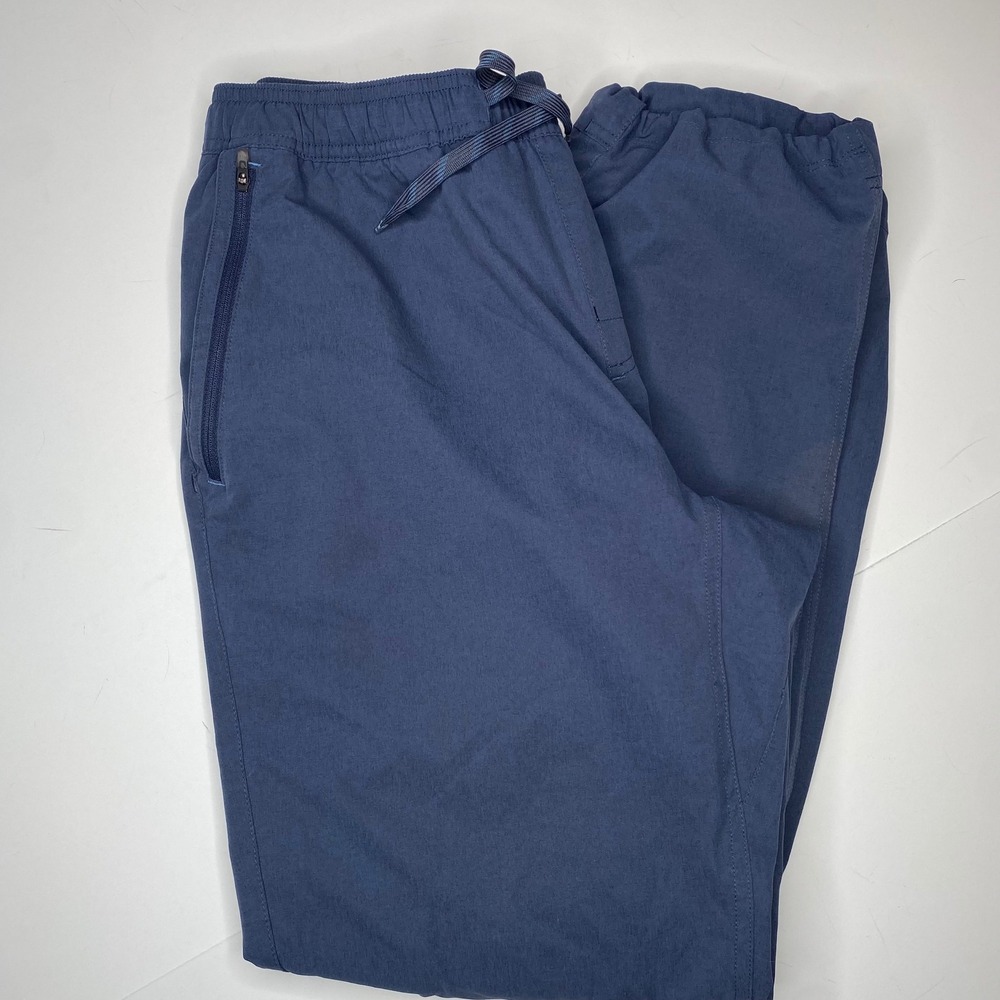 LL Bean Navy Blue Elastic Waist Drawstring Pants Women's Medium 30 inch‎ inseam
